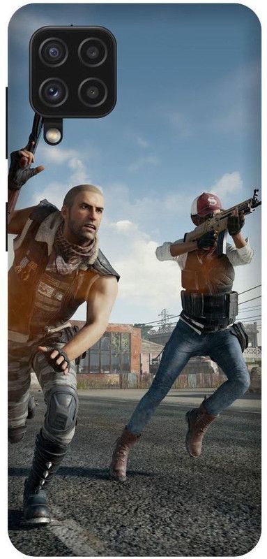 UMPRINT Back Cover for Samsung Galaxy M32 4G, Pubg Pubg Mobile Game Printed Back Cover  (Multicolor, Shock Proof, Pack of: 1)