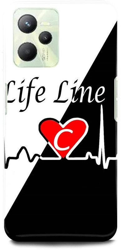 FIKORA Back Cover for Realme C35, RMX3511, C, NAME, LETTER, ALPHABET, LIFELINE  (White, Hard Case, Pack of: 1)
