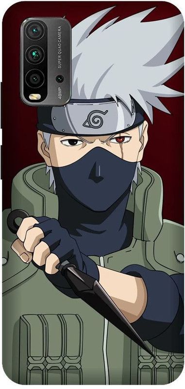 URCHIN Back Cover for Redmi 9 Power naruto, Naruto, Manga, Cartoon, Anime, animation, black and white, kakashi  (Multicolor, Shock Proof, Pack of: 1)