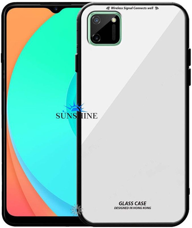 SUNSHINE Back Cover for REALME-C11  (White)