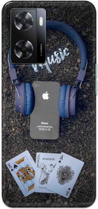 NDCOM Back Cover for OPPO A57 2022 Music Printed  (Multicolor, Hard Case, Pack of: 1)