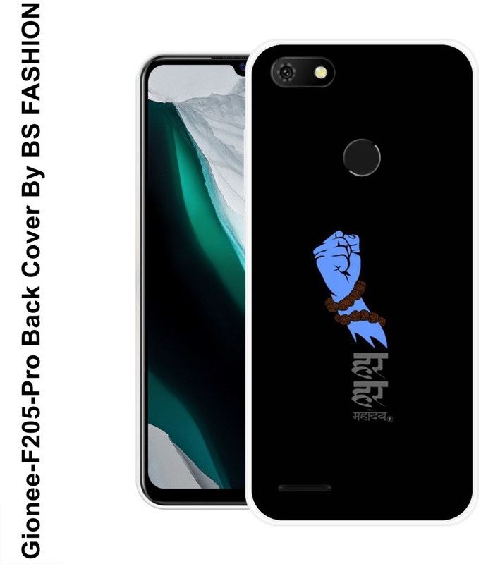 BSRAJ Back Cover for Gionee F205 Pro  (Black, Blue, Silicon)
