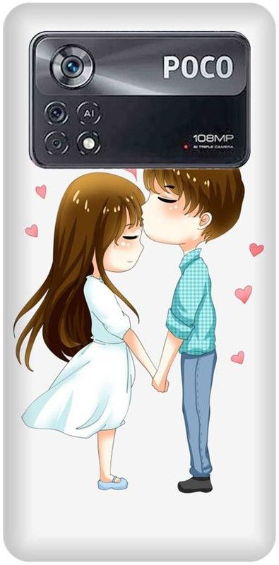 play fast Back Cover for POCO X4 Pro 5G, CUTE, COUPLE, LOVELY, KISS, COUPLE, GIRL, BOY, LOVE  (White, Hard Case, Pack of: 1)