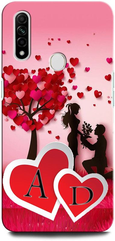 GRAFIQE Back Cover for OPPO A31 AD, A LOVE D, D LOVE A, A LETTER, D LETTER, AD NAME  (Multicolor, Shock Proof, Pack of: 1)