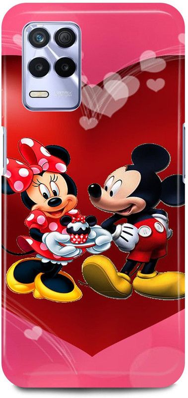 FRONK Back Cover for Realme 8 5G, RMX3241, MICKEY, MOUSE, MINNIE, MOUSE, DOLL, TEDDY, LOVE  (Pink, Hard Case, Pack of: 1)