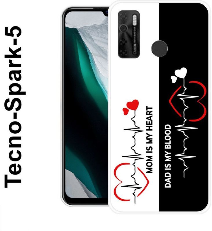 JATLAND Back Cover for Tecno Spark 5, TECNO Camon 15, Tecno spark 5 Pro  (Black, White, Silicon)