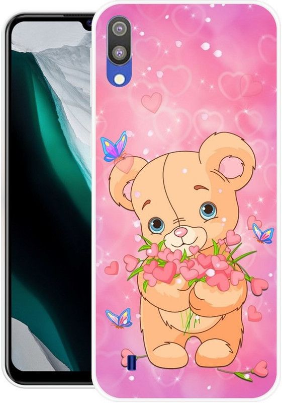 NEVYZAP Back Cover for Samsung Galaxy A01  (Pink, Beige, Grip Case, Silicon, Pack of: 1)