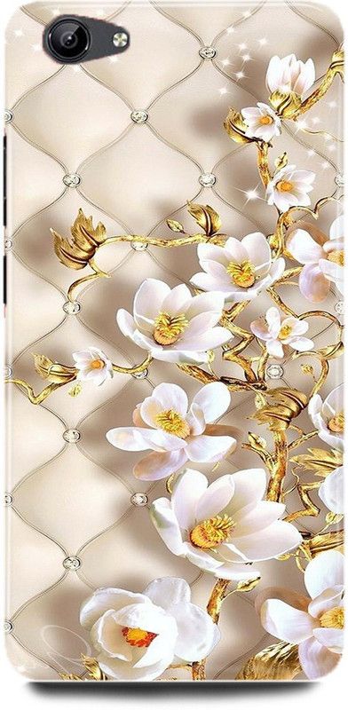 DIKRO Back Cover for vivo Y55L, GOLDEN, FLOWER, MATTRESS, SHAPE, GOLD  (Multicolor, Hard Case, Pack of: 1)