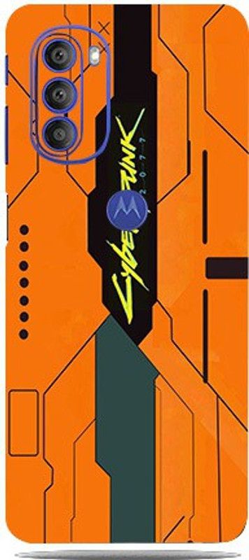 CLAXA Orange Cyberpunk Back Skin Guard, Orange Cyberpunk, MOTOROLA G52 5G Mobile Skin  (Orange Cyberpunk Skin With Super matte finish)