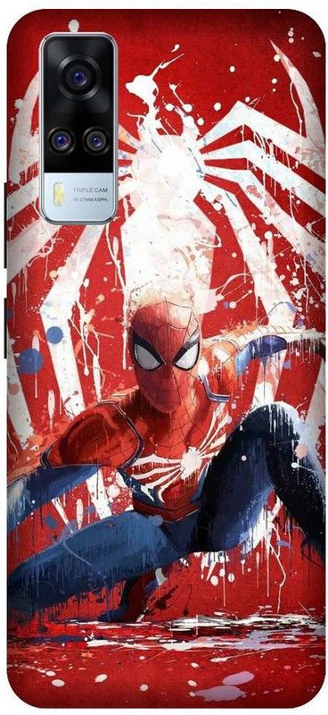 URCHIN Back Cover for Vivo Y31 Spiderman, Spiderman logo, Marval, superhero  (Multicolor, Shock Proof)