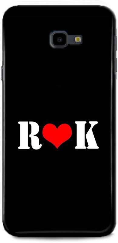 Afterglow Back Cover for SAMSUNG Galaxy J4 Plus R K, R LOVES K, NAME, LETTER, ALPHABET, RK LOVE, HART  (Multicolor, Shock Proof)