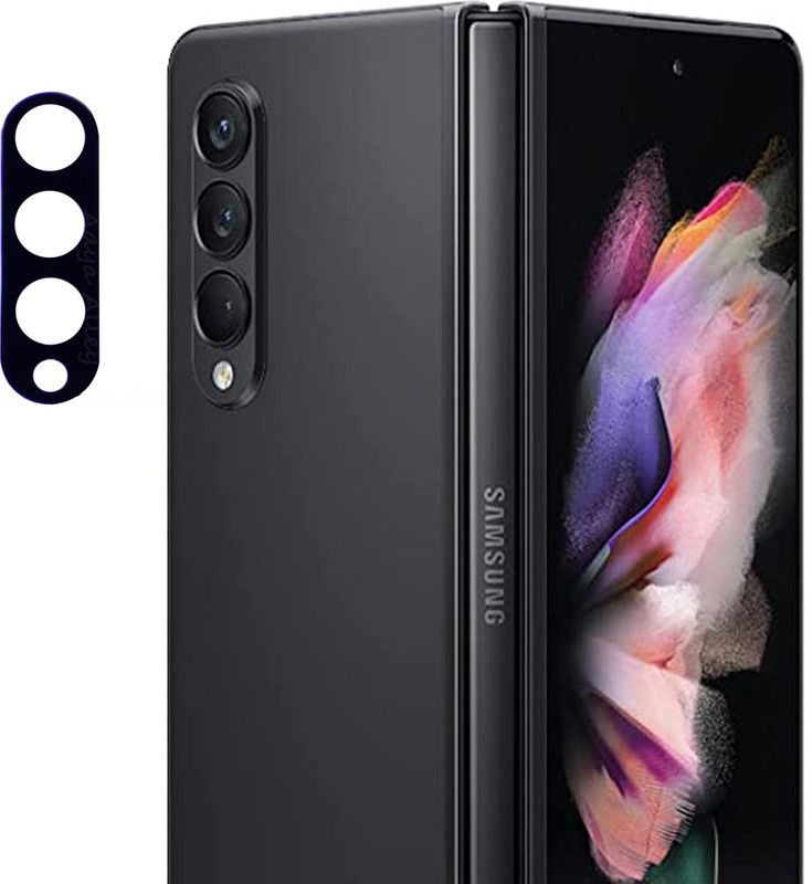 Aadya Alley Back Camera Lens Glass Protector for Samsung Galaxy Z Fold 3 (Black) Pack Of 2  (Pack of: 2)