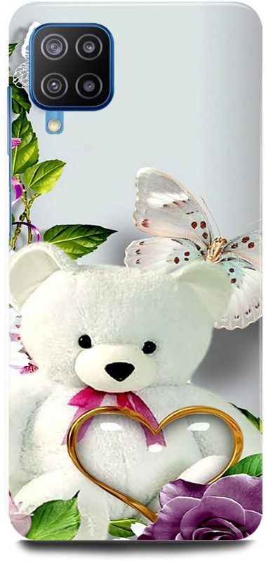 FRONK Back Cover for Samsung Galaxy M32, TEDDY, BEER, CARTOON, DOLL, LOVE  (White, Hard Case, Pack of: 1)