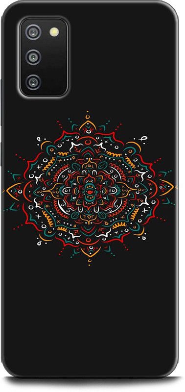 Afterglow Back Cover for SAMSUNG Galaxy F02s MANDALA, FLOWER, ABSTRACT, GEOMETRIC, DESIGN, GLITTER, PATTERN  (Multicolor, Shock Proof)