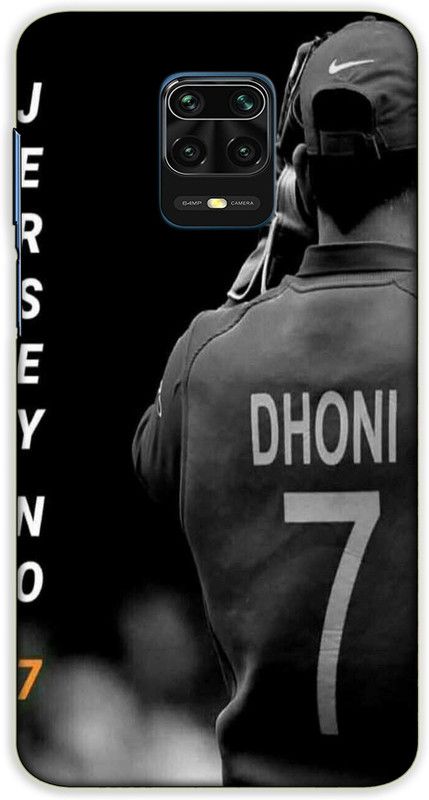 iprinto Back Cover for Redmi Note 10 Lite, Mi Redmi Note 9 Pro Ms Dhoni Sports Back Cover  (Black, Hard Case, Pack of: 1)