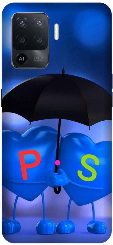 VS PRINT LINK Back Cover for OPPO F19 Pro (4G) , CPH2285 , PS, P LOVES S, PS NAME, PS Love Printed  (Blue, Hard Case, Pack of: 1)