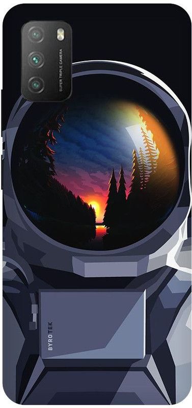 URCHIN Back Cover for Poco M3 astronaut, space, galaxy, dark  (Multicolor, Shock Proof, Pack of: 1)