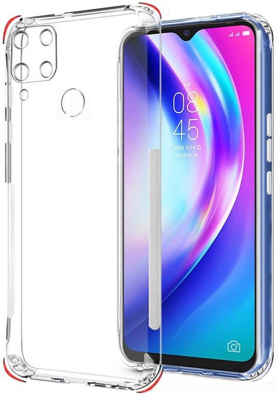 kmPPoWeR Back Cover for Realme Narzo 20, Realme C12, Realme Narzo 30A, Realme C25, Realme C25s, Realme C25Y  (Transparent, Dual Protection, Silicon, Pack of: 1)