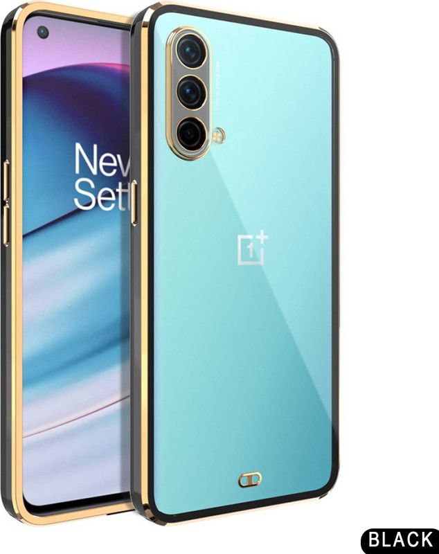 V-TAN Back Cover for ONEPLUS NORD CE  (Black, Transparent, Pack of: 1)