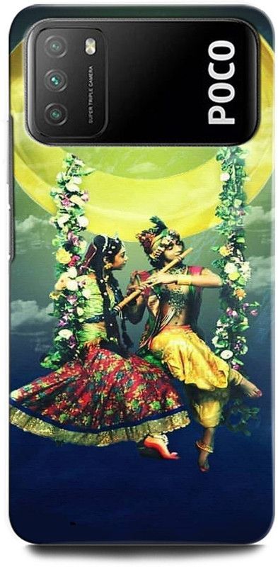 INTELLIZE Back Cover for POCO M3 MZB087AIN KRISHNA, LORD KRISHNA, VASUDEV, GOD, KRISHN KANHIYA, RADHA  (Multicolor, Hard Case, Pack of: 1)