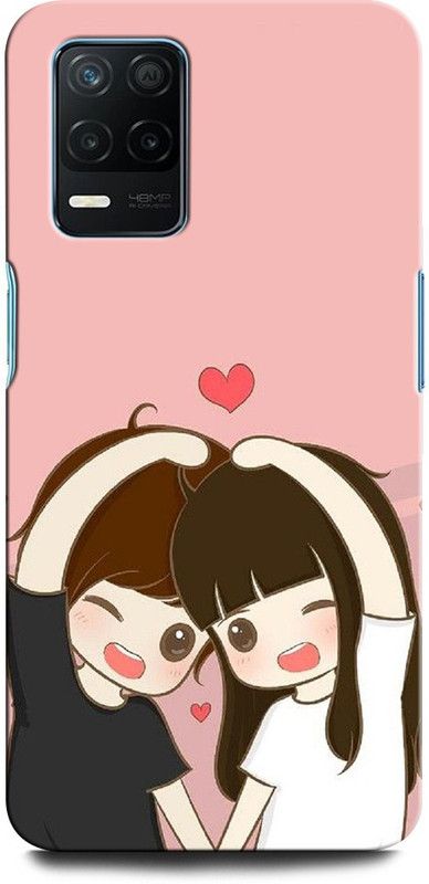 INTELLIZE Back Cover for Realme 8s 5G GIRL BOY LOVE, ANIME, SWEET COUPLE, TOGETHER, HEART  (Multicolor, Hard Case, Pack of: 1)