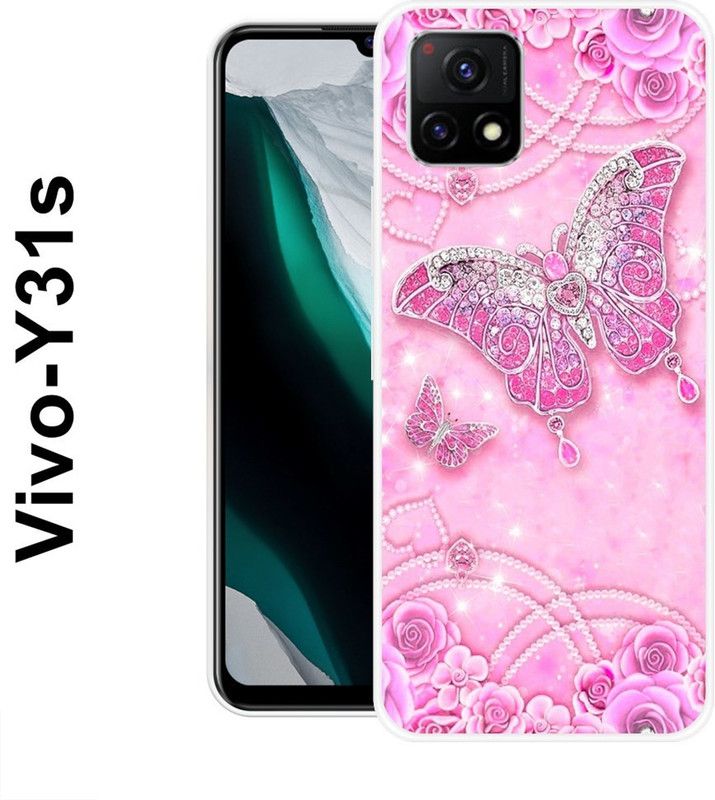 redfly Back Cover for Vivo Y72 5G, Vivo Y31s 5G  (Pink, Grip Case, Silicon)