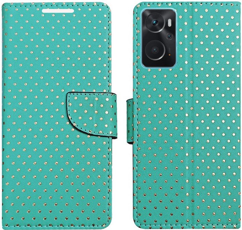 Dhar Flips Flip Cover for Oppo K10 4G in Premium Quality Material  (Green, Magnetic Case, Pack of: 1)