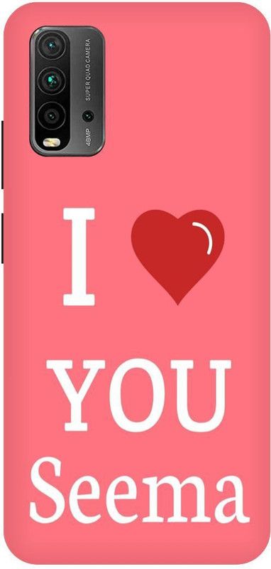 Bluvver Back Cover for Redmi 9 Power, M2010J19SI, Printed I Love U Seema Back Cover  (Multicolor, Hard Case, Pack of: 1)