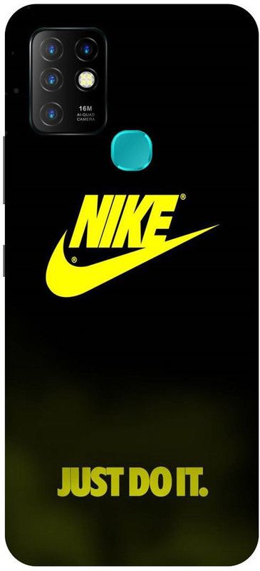 FIKORA Back Cover for Infinix Hot 10, X682B, NIKE, SIGN, LOGO, EMBLEM  (Yellow, Hard Case, Pack of: 1)