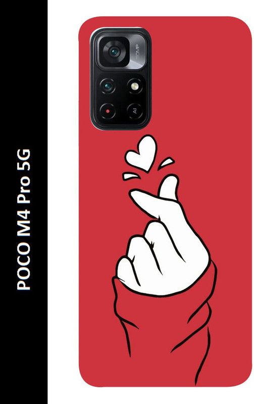 Gabroo Back Cover for POCO M4 Pro 5G  (Red, White, Grip Case, Silicon, Pack of: 1)