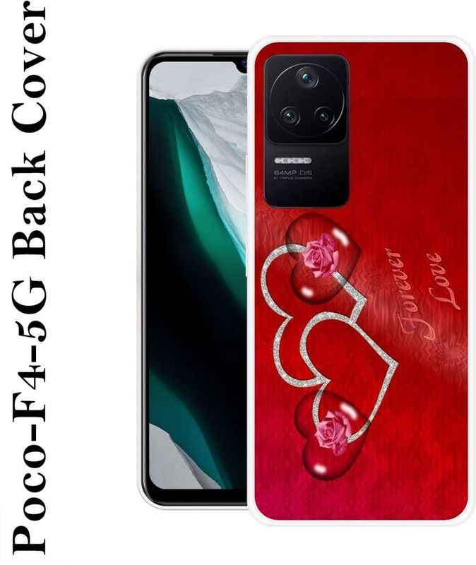 KUDI Back Cover for Poco F4 5G  (Red, Grip Case, Silicon, Pack of: 1)