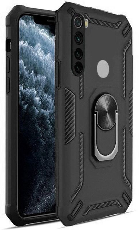 Power Back Cover for Xiaomi Redmi Note 8  (Black, Ring Case, Pack of: 1)