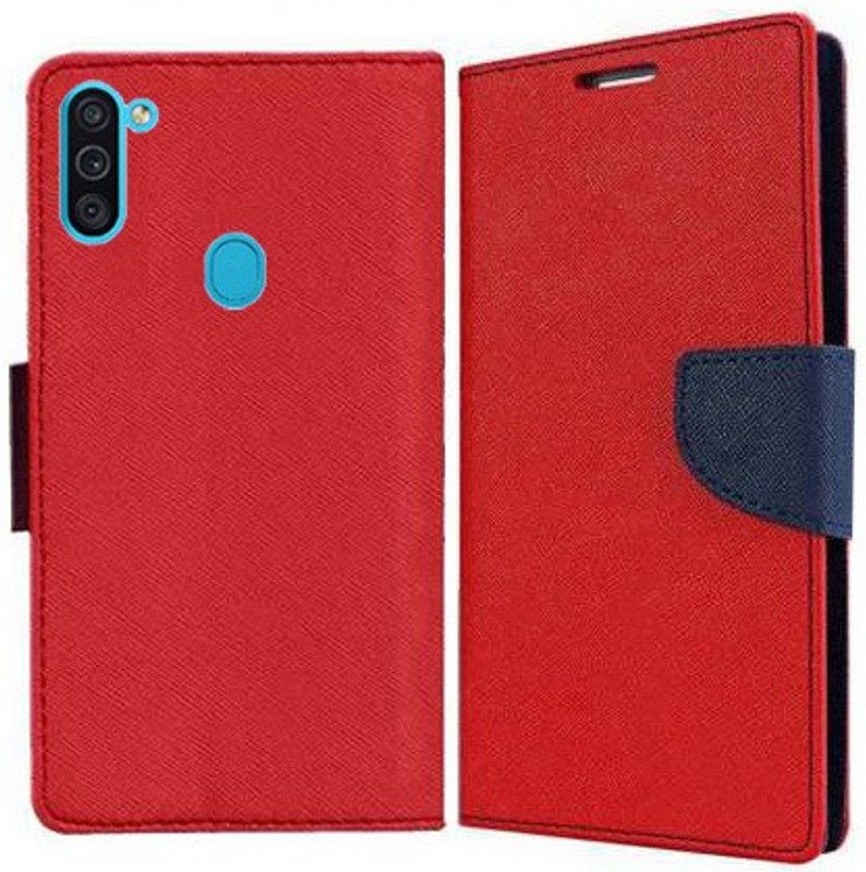 Krumholz Flip Cover for Samsung Galaxy M11  (Red, Dual Protection, Pack of: 1)