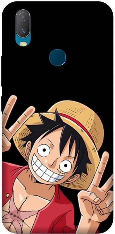 URCHIN Back Cover for Vivo Y12 Luffy, Monkey D Luffy, One Piece, Pirate, Anime, Animation, Yellow, Funny, Cartoon  (Multicolor, Shock Proof, Pack of: 1)