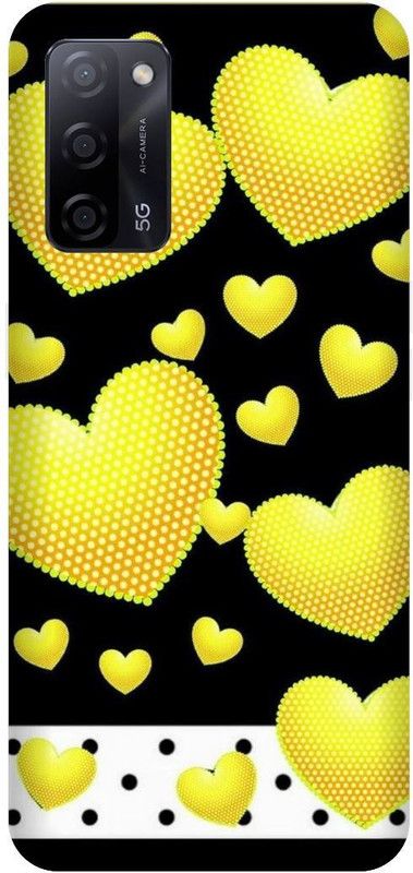 Junior prince Back Cover for OPPO A53s (5G)  (Black, Yellow, Waterproof, Pack of: 1)