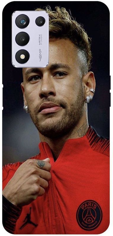 THE NARAYANA COLLECTIONS Back Cover for REALME 9 SE- RMX3461-NEYMAR,MESSI,FOOTBALL,ARGENTINA  (Multicolor, Hard Case, Pack of: 1)