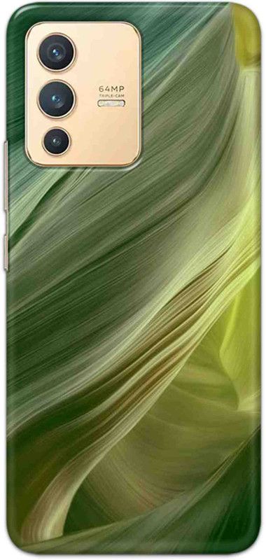 NDCOM Back Cover for Vivo V23 5G Green Printed  (Multicolor, Hard Case, Pack of: 1)