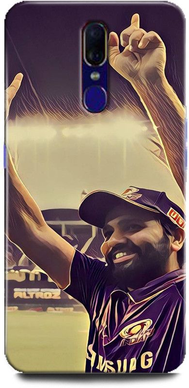 Afterglow Back Cover for Oppo F11 ROHIT SHARMA, BCCI,CRICKETER, INDIAN KHILADI, IPL, MI, T20  (Multicolor, Shock Proof, Pack of: 1)