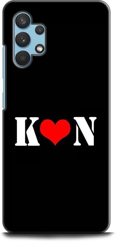 Afterglow Back Cover for SAMSUNG Galaxy A32 K N, K LOVES N, NAME, LETTER, ALPHABET, KN LOVE, HART  (Multicolor, Shock Proof, Pack of: 1)