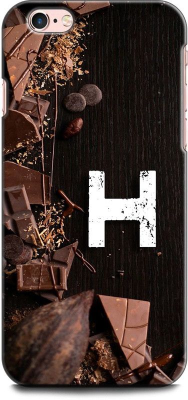 KEYCENT Back Cover for APPLE iPhone 6s Plus H, H LETTER, H NAME, CHOCOLATE , BROWN, ALPHABET  (Multicolor, Shock Proof, Pack of: 1)