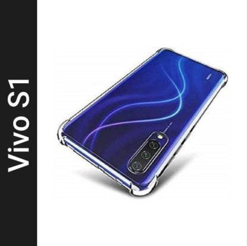 vmt stock Back Cover for Vivo S1, Vivo Z1x (Transparent, Shock Proof, Silicon)  (Multicolor, Dual Protection, Pack of: 1)