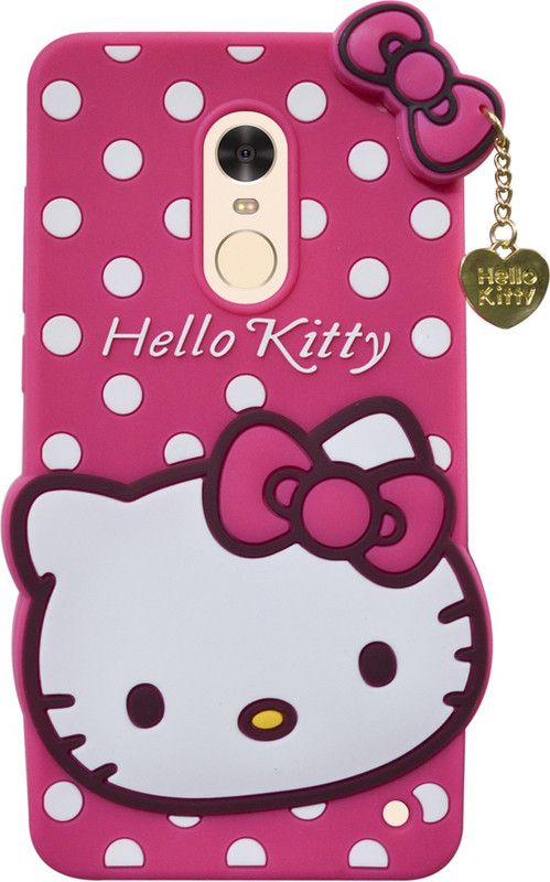 Coverage Back Cover for Kitty Case Xiaomi Redmi Note 4X  (Pink, Flexible, Pack of: 1)