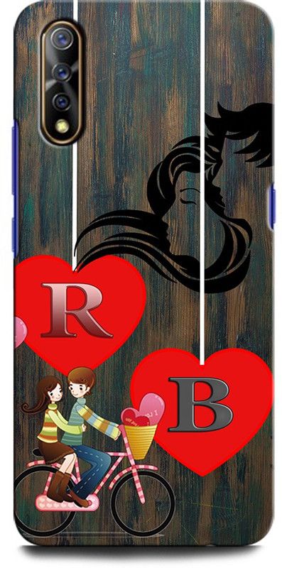 ORBIQE Back Cover for VIVO S1 1907/PD1913F_EX RB, R LOVE B, B LOVE R, R LETTER, B LETTER, RB NAME  (Multicolor, Hard Case, Pack of: 1)