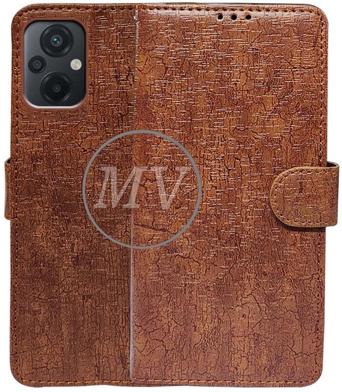 MV Back Cover for Poco M5  (Brown, Cases with Holder, Pack of: 1)