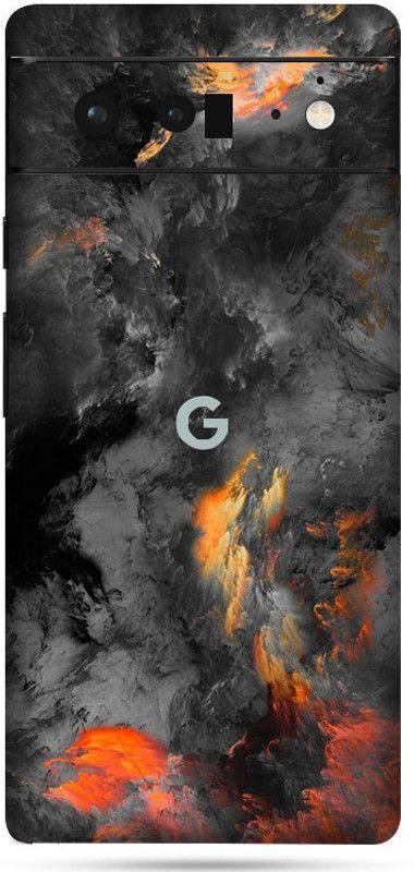 gizmo Google Pixel 6 Pro Mobile Skin  (Black Clouds multicolor skin with ultra matte finish)