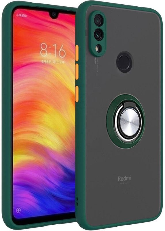 Lilliput Back Cover for Mi Redmi Note 7  (Green, Transparent, Grip Case, Pack of: 1)