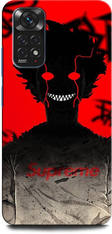 GRAFIQE Back Cover for Redmi Note 11 MOB PSYCHO, ANIME BOY, MANGA SERIES, CARTOON  (Multicolor, Shock Proof, Pack of: 1)