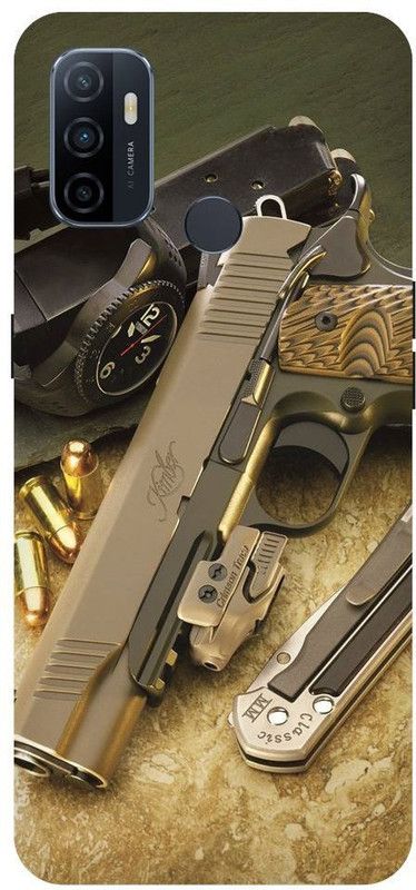 URCHIN Back Cover for Oppo A53 Gun, Pistol, Bullet, Weapon  (Multicolor, Shock Proof, Pack of: 1)