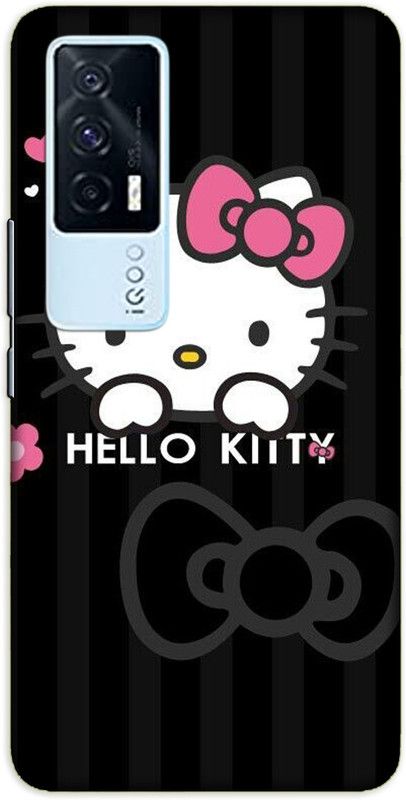 iprinto Back Cover for iQOO 7, iQOO 7 5G Hello Kitty Back Cover  (White, Hard Case, Pack of: 1)
