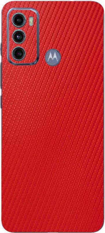 Jeeva Creation Motorola G40 Mobile Skin  (Ultra Super Red Carbon Fiber Skin With High Matte Finish.)